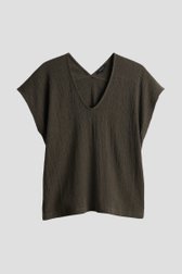 Photo produit 1 de T-shirt vert foncé avec structure de Opus pour Femmes