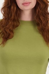 Détail de T-shirt vert olive à manches 3/4 de Liberty Loving nature pour Femmes