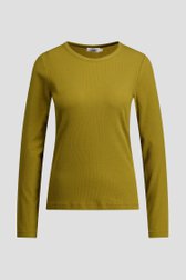 Photo produit 1 de T-shirt vert olive à manches longues de Libelle pour Femmes