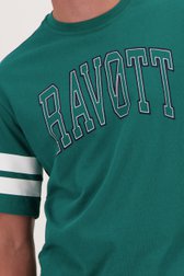 T-shirt vert oversized avec inscription de Ravøtt pour Hommes