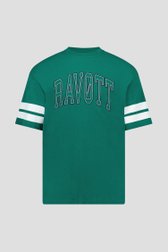 T-shirt vert oversized avec inscription de Ravøtt pour Hommes