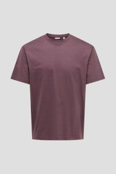 Photo produit 1 de T-shirt violet à col rond de Only & Sons pour Hommes