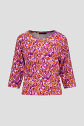 T-shirt violet-orange de Claude Arielle pour Femmes