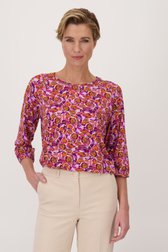 T-shirt violet-orange de Claude Arielle pour Femmes