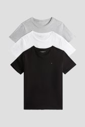Productfoto 1 van T-shirt wit/grijs/navy met ronde hals - Set van 3 door Tommy Hilfiger voor Heren