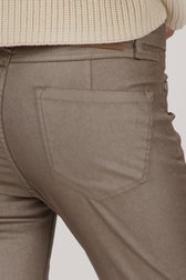 Taankleurige broek met coating - Slim fit van Opus voor Dames