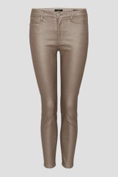Taankleurige broek met coating - Slim fit van Opus voor Dames