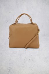 Detail van Taupe lederen handtas door D'Auvry voor Dames
