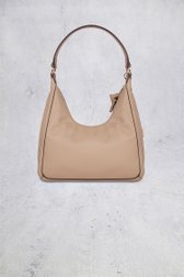 Voorkant van Taupe schoudertas met gouden details door Laurent David voor Dames