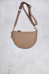 Productfoto 1 van Taupe schoudertas met leather look door Laurent David voor Dames