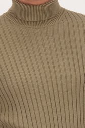 Detail van  Taupe trui met rolkraag  door Casual Five voor Heren