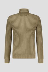 Productfoto 1 van  Taupe trui met rolkraag  door Casual Five voor Heren