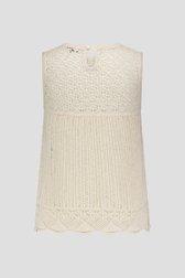 Top beige en maille avec motif ajouré de More & More pour Femmes