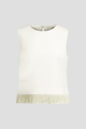 Photo produit 1 de Top blanc à franges de D'Auvry pour Femmes