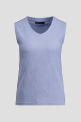 Photo produit 1 de Top bleu clair en tissu structuré de Claude Arielle pour Femmes