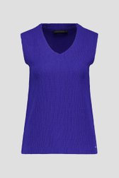 Top bleu en tissu texturé  de Claude Arielle pour Femmes