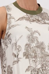 Top écru à imprimé jungle kaki de More & More pour Femmes