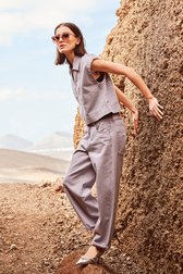 Top en denim sans manches lilas de Louise pour Femmes