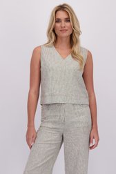 Le devant de Top en lin gris clair de Liberty Loving nature pour Femmes