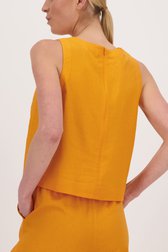 Top en lin orange de Liberty Island pour Femmes