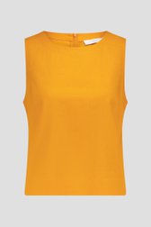 Top en lin orange de Liberty Island pour Femmes