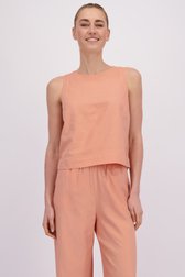 Le devant de Top en lin rose clair de Liberty Island pour Femmes