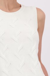 Détail de Top en maille blanche avec structure de Liberty Island pour Femmes