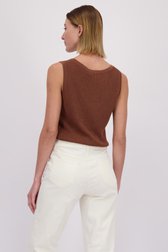 Le dos de Top en maille marron de D'Auvry pour Femmes