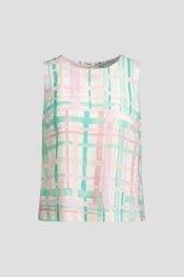 Productfoto 1 van Top met pastelkleurige ruitjesprint  door Libelle voor Dames