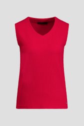 Photo produit 1 de Top rouge en tissu structuré de Claude Arielle pour Femmes