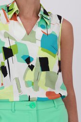 Top sans manches avec imprimé jaune-vert de Claude Arielle pour Femmes