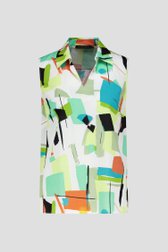 Top sans manches avec imprimé jaune-vert de Claude Arielle pour Femmes