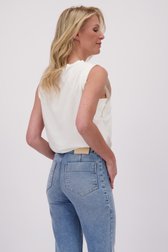 Top sans manches blanche avec col rond de AC by Annelien Coorevits pour Femmes