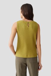 Top sans manches côtelé vert olive de Opus pour Femmes