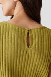 Top sans manches côtelé vert olive de Opus pour Femmes