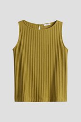 Top sans manches côtelé vert olive de Opus pour Femmes