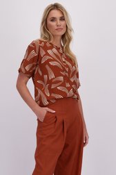 Vidéo de Blouse couleur rouille à l'aspect soyeux de Liberty Loving nature pour Femmes