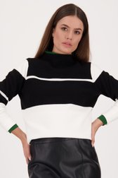 Truitje met colour block in zwart en wit van D'Auvry voor Dames