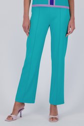 Turquoise broek met rechte pijpen van Claude Arielle voor Dames
