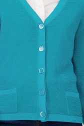 Turquoise glinsterende cardigan van Claude Arielle voor Dames