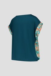 Turquoise T-shirt met geometrische print van Libelle voor Dames