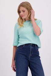 Voorkant van Turquoise trui met 3/4 mouwen door Libelle voor Dames