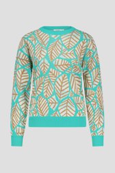 Turquoise trui met geometrische print van Libelle voor Dames