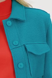 Turquoise wollen vestje van Claude Arielle voor Dames