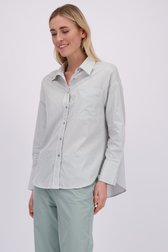 Vidéo de Blouse blanche à motif rayé vert clair de Liberty Island pour Femmes