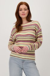 Veelkleurig gebreide trui met ronde hals  van Libelle voor Dames