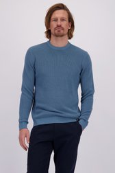 Vidéo de Pull bleu gris à col rond de Ravøtt pour Hommes