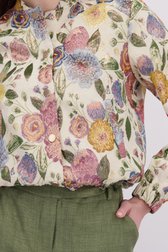 Détail de Veste à motif floral coloré de Geisha pour Femmes