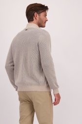 Le dos de Veste beige à rayures avec laine de Upper East pour Hommes