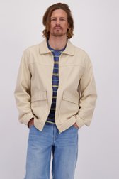 Le devant de Veste beige zippée de Ravøtt pour Hommes